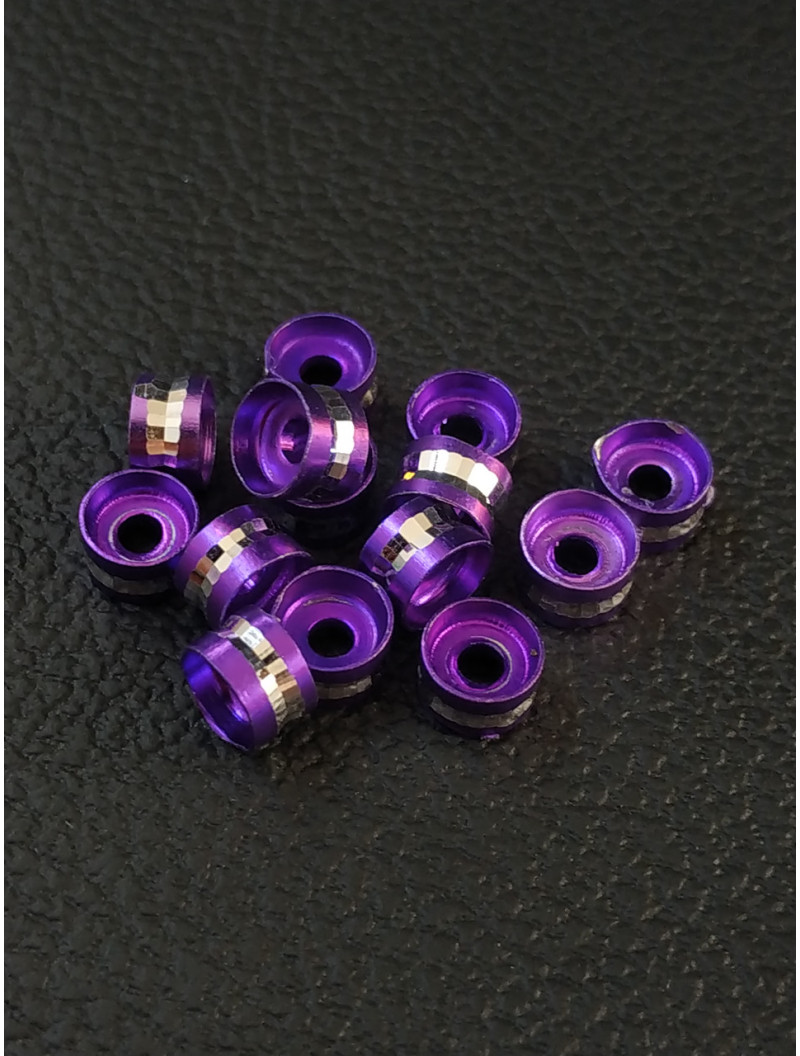 Розділювачі для намистин. Діаметр 6 мм. Паковання — 10 шт. Колір — фіолетовий