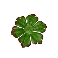 Лист подставка коричневый кант / 14 см / 1 шт / атлас