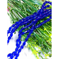 Хрусталь/ Овал/ 4×6мм/ 20 шт /синий