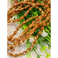 Кришталь/Овал/4×6мм/20 шт./ золото