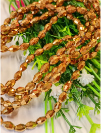 Кришталь/Овал/4×6мм/20 шт./ золото