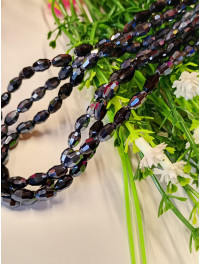 Кришталь/Овал/4×6мм/20 шт./графіт