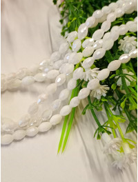 Кришталь/Овал/4×6мм/20 шт./білий з аб