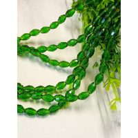 Кришталь/Овал/4×6мм/10 шт./зелений