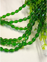 Кришталь/Овал/4×6мм/10 шт./зелений