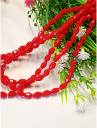 Кришталь/Овал/4×6мм/20 шт./червоний матовий