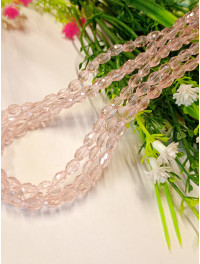 Кришталь/Овал/4×6мм/20 шт./рожевий