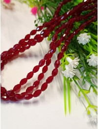 Кришталь/Овал/4×6мм/20 шт./ темно-червоний