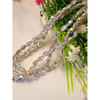 Хрусталь/ Овал/ 4×6мм/ 20 шт / зеркальный