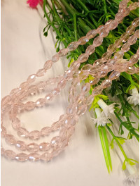 Кришталь/Овал/4×6мм/20 шт./рожевий з аб