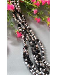 Кришталеві намистини "рондель"/4 мм/25 шт./двіколірний