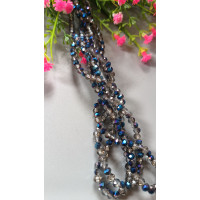 Кришталеві намистини "рондель"/4 мм/25 шт./двіколірний