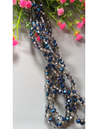 Кришталеві намистини "рондель"/4 мм/25 шт./двіколірний