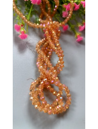 Кришталеві намистини "рондель"/4 мм/25 шт./ темне шампанське