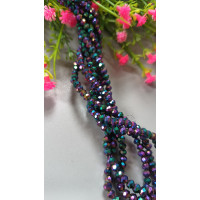 Хрустальные бусины "рондель" / 4 мм / 25 шт / радужный