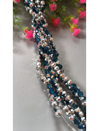 Кришталеві намистини "рондель"/4 мм/25 шт./двіколірний