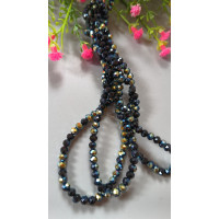 Кришталеві намистини "рондель"/4 мм/25 шт./двіколірний