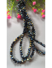 Кришталеві намистини "рондель"/4 мм/25 шт./двіколірний