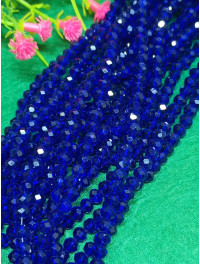 Кришталеві намистини "рондель"/4 мм/25 шт./синій