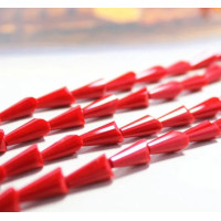 Крапля конус 4*8 мм. темно-червоний матовий. паковання 10 шт.