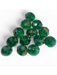 Кришталеві намистини/8 мм/ смарагдовий з АБ/15 шт.