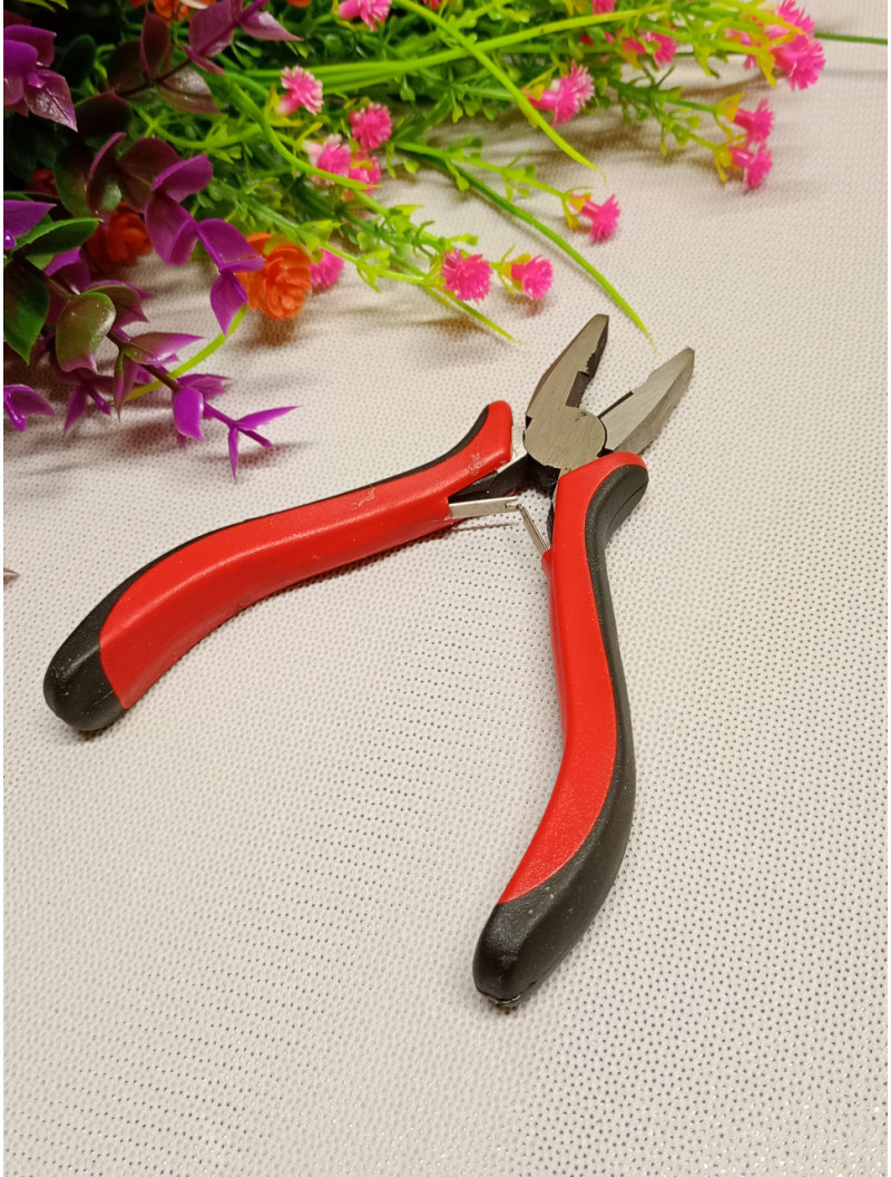 Плоскогубці з кусачками/12 см/черні