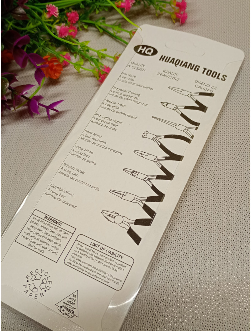 Плоскогубці з кусачками/12 см/черні