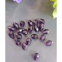 Кришталева "крапля"/6*8 мм/аметист/5 штук