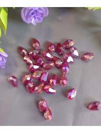 Кришталева "крапля"/6*8 мм/червоний з аб/5 штук