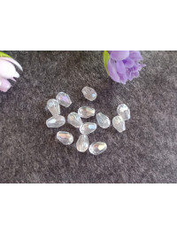 Кришталева "крапля"/4*6 мм/прозорий з переливом/10 штук