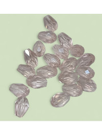 Кришталева "крапля"/4*6 мм/рожевий з АБ/10 штук