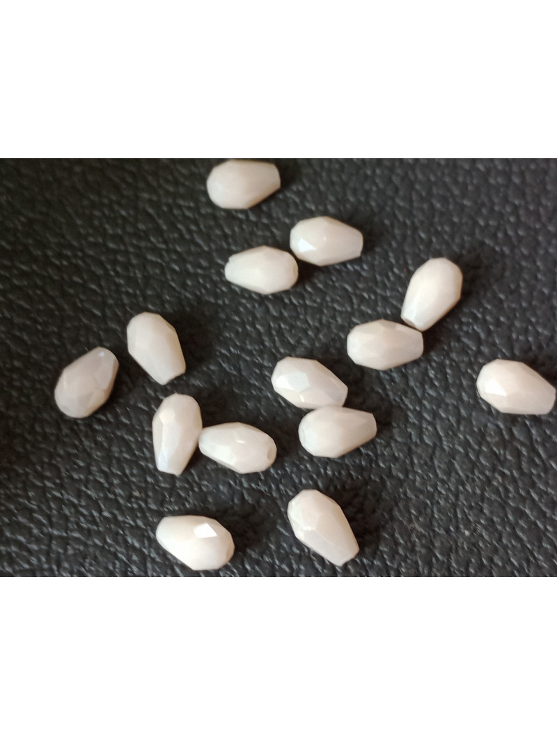 Кришталева "крапля"/4*6 мм/бежевий з АБ/10 штук