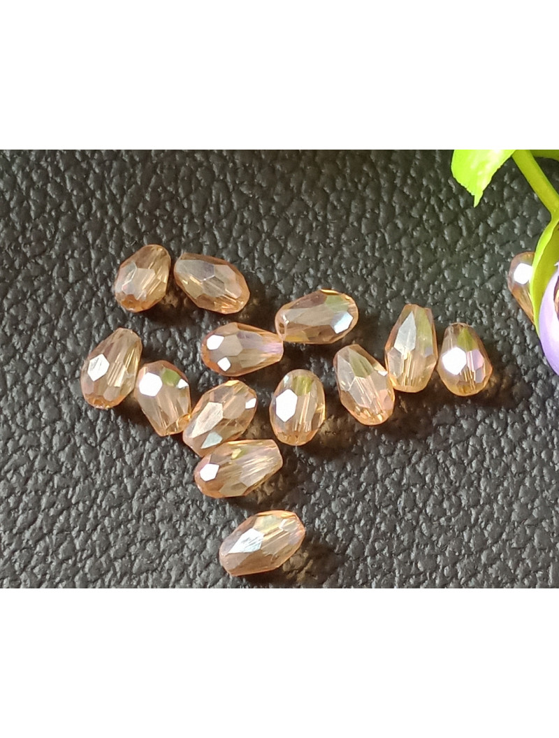 Кришталева "крапля"/4*6 мм/шампанська/10 штук