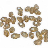 Хрустальная "крапля"/4*6 мм/ шампанськое /10 штук