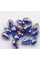 Хрустальная "крапля"/4*6 мм/ синий прозрачный с АБ /10 штук