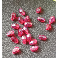 Кришталева "крапля"/4*6 мм/светло красный с  АБ/10 штук