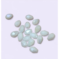 Хрустальные "капля" / 4*6 мм /  белый с переливом / 10 штук