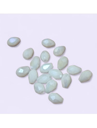 Кришталеві "крапля"/4*6 мм/білий із переливом/10 штук