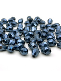 Кришталеві намистини "крапля" Розмір — 4*6 мм. Колір — гематит. Ціна вказана за 1 шт.