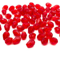 Кришталеві намистини "крапля" Розмір — 4*6 мм. Колір червоний. Ціна вказана за 1 шт.