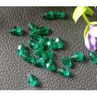 Хрустальные бусины "капля" Размер-  4*6 мм. Цвет - бирюзовый .  Цена указана за 1 шт