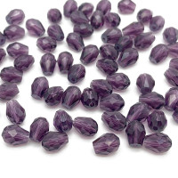 Хрустальные бусины "капля" Размер-  4*6 мм. Цвет - аметист. Цена указана за 1 шт