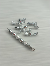 Хрустальні намистини*крапля*/4*6 мм/освітло/1 шт.