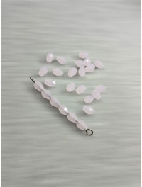 Кришталеві намистини "крапля" Розмір — 4*6 мм. Колір рожевий матовий.  Ціна вказана за 1 шт.