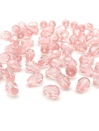 Кришталеві намистини "крапля" Розмір — 4*6 мм. Колір рожевий. Ціна вказана за 1 шт.