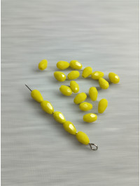 Кришталеві намистини*крапля*/4*6 мм/ жовтий матовий/1 шт.