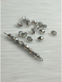 Хрустальні намистини*крапля*/4*6 мм/ темно- зеркальний/1 шт.