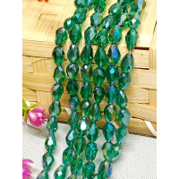 Хрустальні намистини *крапля*/10 шт/6×12 мм/пляшковий з переливом