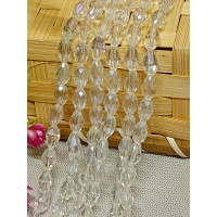 Хрустальні намистини *крапля*/10 шт/6×12 мм/прозорий із переливом