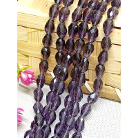 Хрустальные бусины *капля* / 10 шт / 6×12 мм / аметистовый